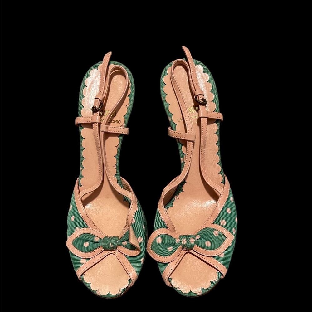 Moschino Cheap & Chic Mint Green and Pink Heels